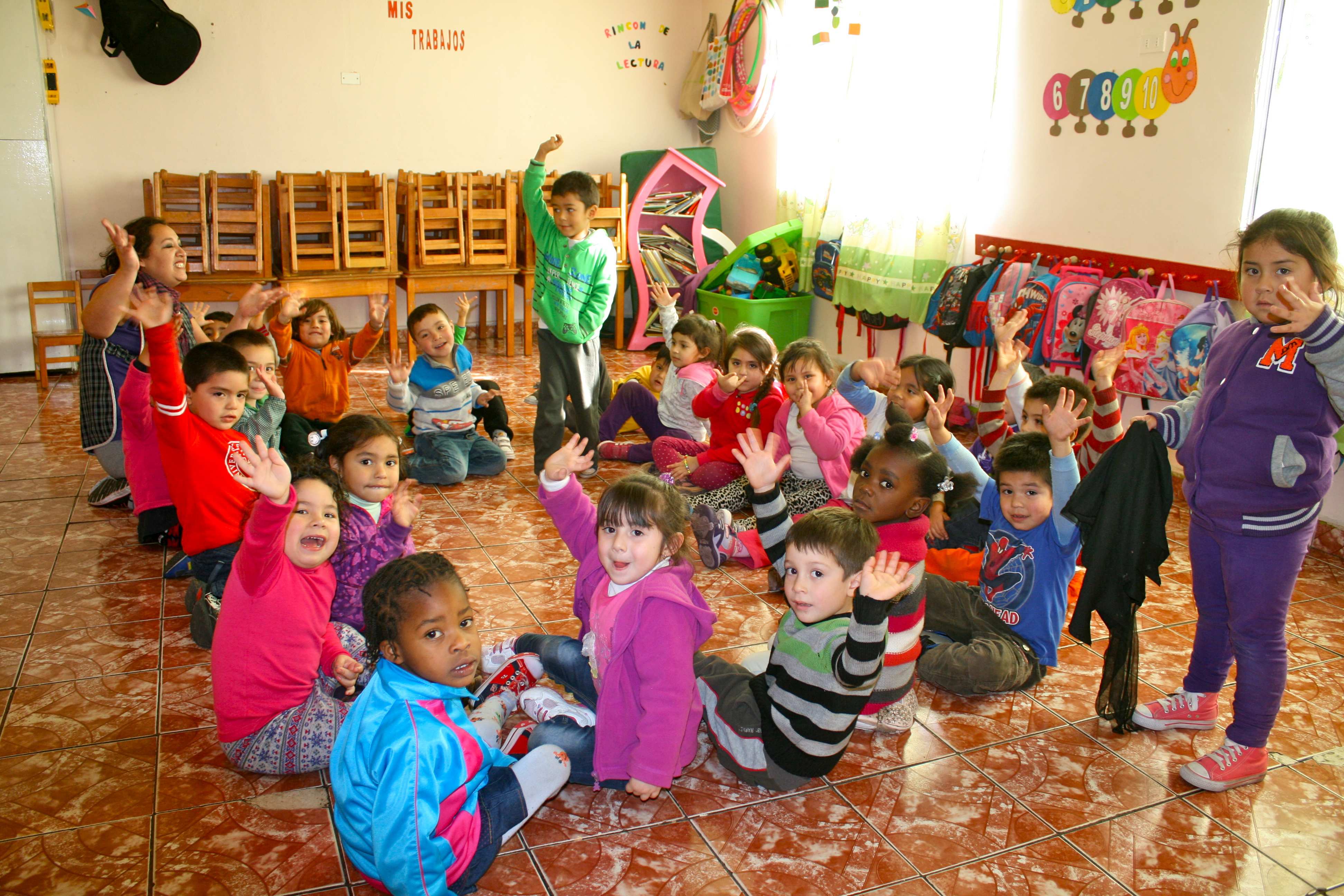 Eine Kindergruppe in unserem Projekt La Victoria in Chile (Quelle: Projektpartner)