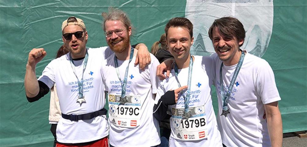 Teamstaffel der Gesangskapelle Hermann beim VCM 2022 (Foto: Kindernothilfe) Teamstaffel der Gesangskapelle Hermann beim VCM 2022 (Foto: Kindernothilfe)