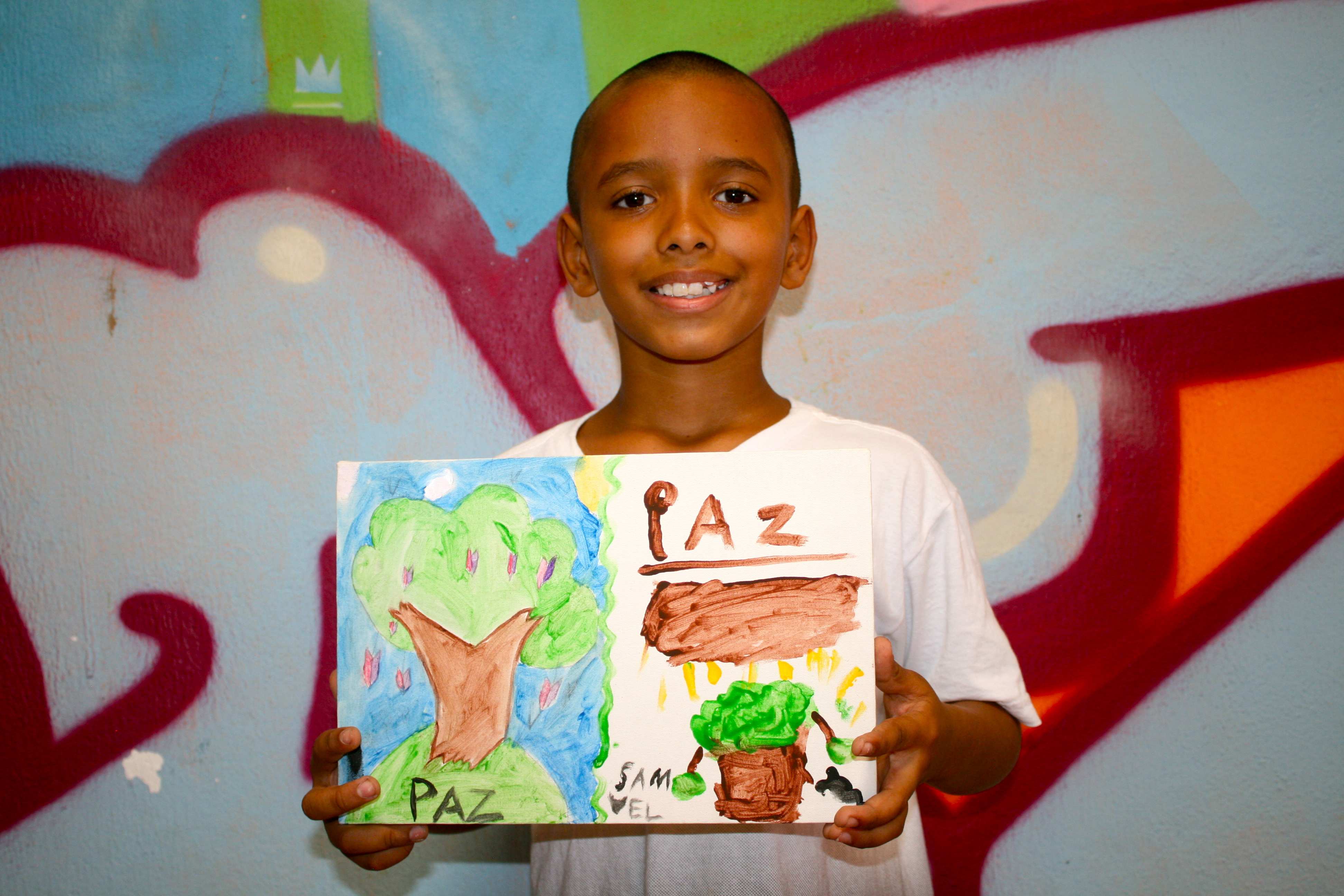 Kinderzeichnung für den Frieden (Foto: Jürgen Schübelin) Kinderzeichnung für den Frieden (Foto: Jürgen Schübelin)