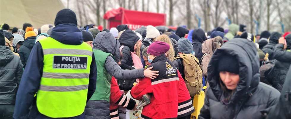 Soforthilfe am Grenzübergang (Foto: CONCORDIA Sozialprojekte) Soforthilfe am Grenzübergang (Foto: CONCORDIA Sozialprojekte)