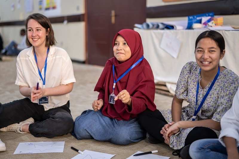 Lea Kulakow, eine der Kindernothilfe-Organisatorinnen der Veranstaltung (Quelle: Jakob Studnar) Lea Kulakow, eine der Kindernothilfe-Organisatorinnen der Veranstaltung (Quelle: Jakob Studnar)