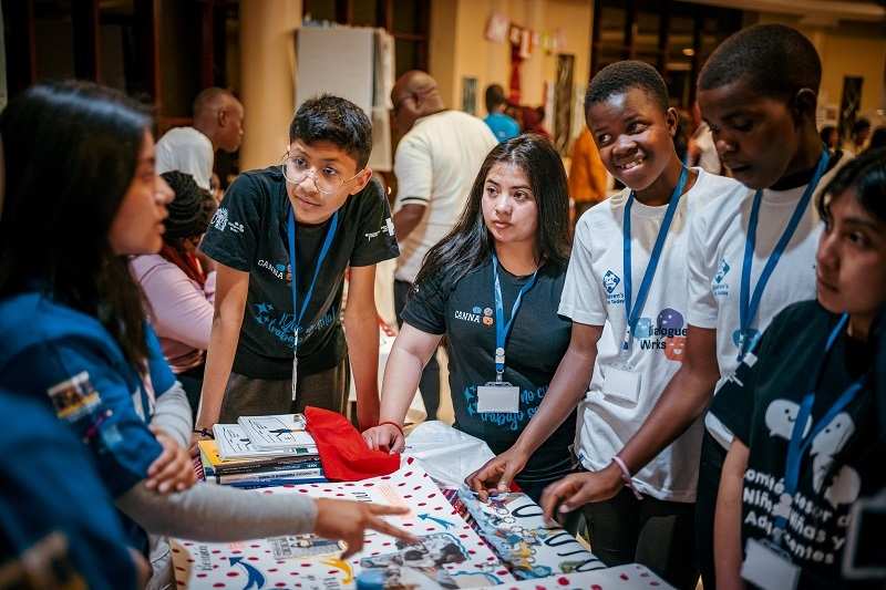Die Kinder aus 16 Staaten werden auch nach der Konferenz in Verbindung bleiben (Quelle: Jakob Studnar) Die Kinder aus 16 Staaten werden auch nach der Konferenz in Verbindung bleiben (Quelle: Jakob Studnar)