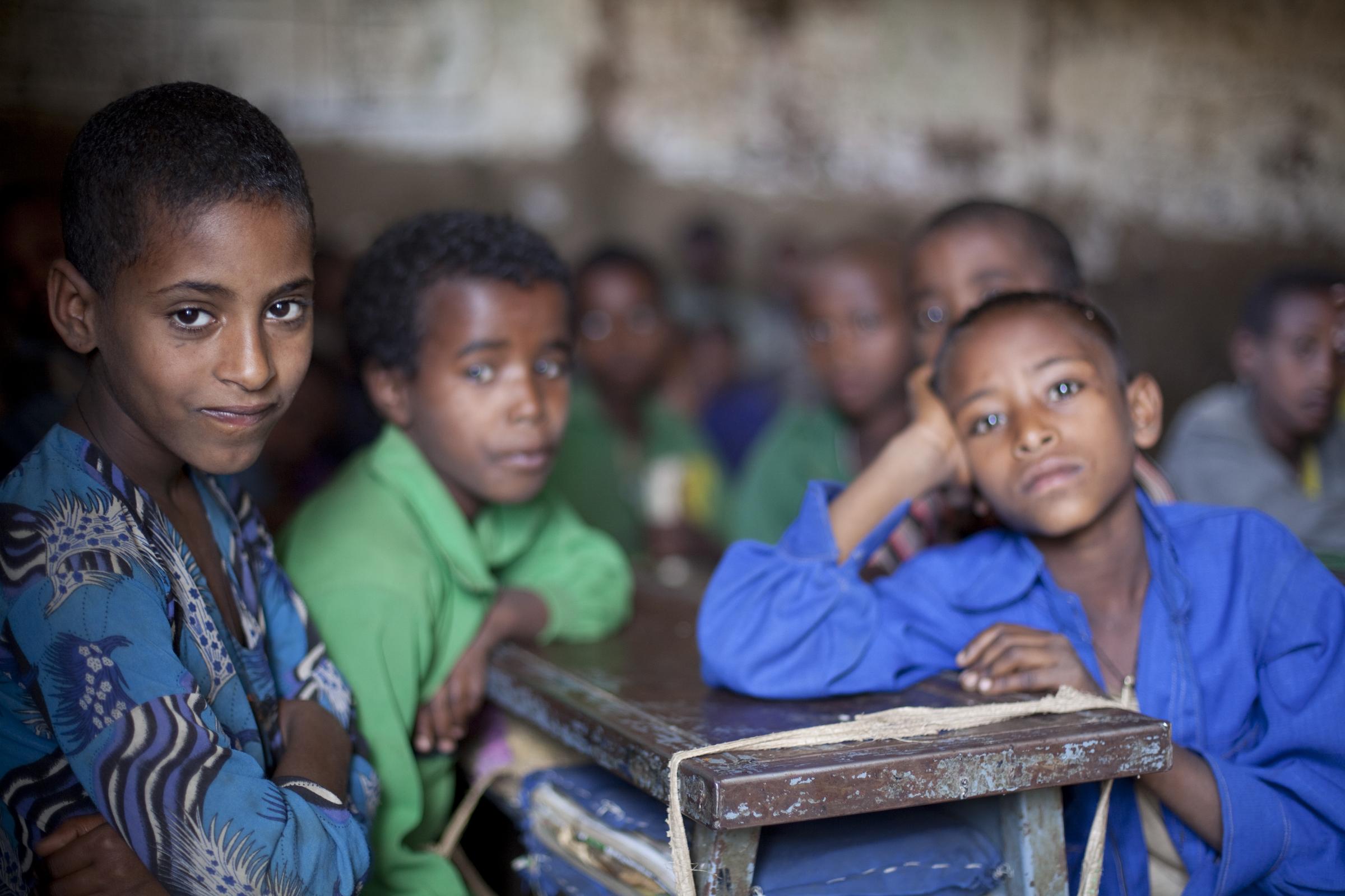 Äthiopische Jungen in der Schule (Quelle: Frank Roth) Äthiopische Jungen in der Schule (Quelle: Frank Roth)