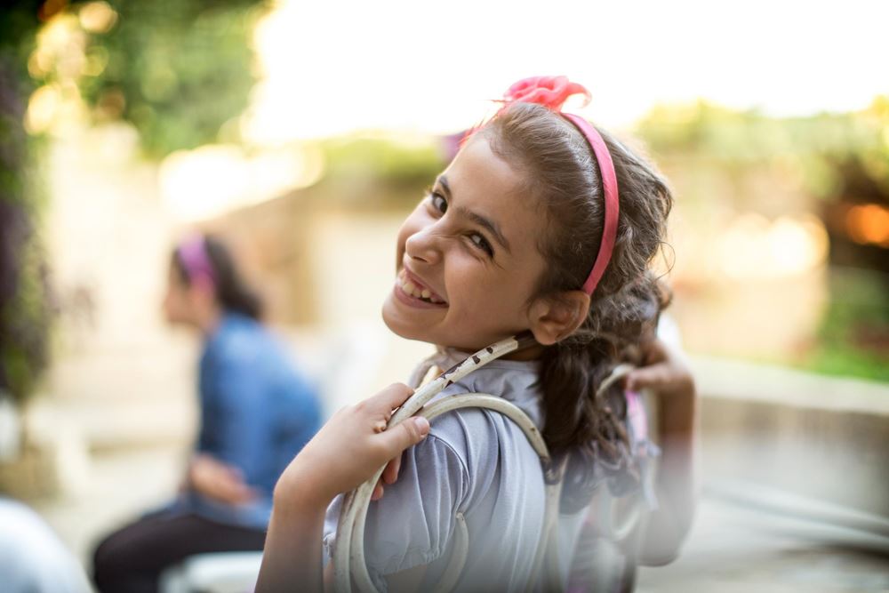 Lachendes Mädchen im Libanon. (Foto: Jakob Studnar / FUNKE Foto Services) Lachendes Mädchen im Libanon. (Foto: Jakob Studnar / FUNKE Foto Services)