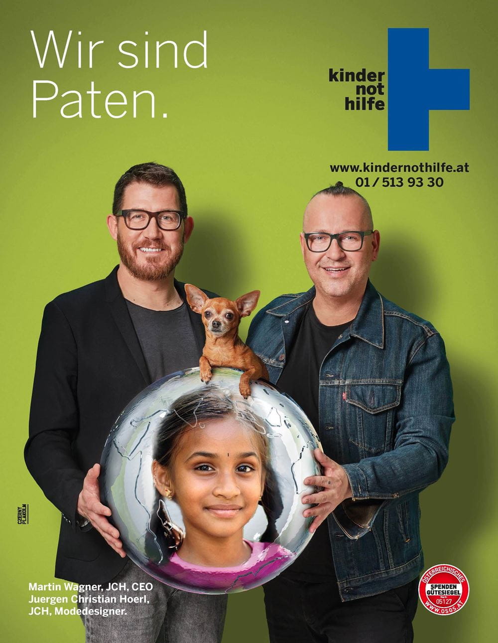 Modedesigner Juergen Christian Hoerl und der Geschäftsführer seiner Modemarke, Martin Wagner auf den Plakaten der Patenkampagne 2018. Modedesigner Juergen Christian Hoerl und der Geschäftsführer seiner Modemarke, Martin Wagner auf den Plakaten der Patenkampagne 2018.