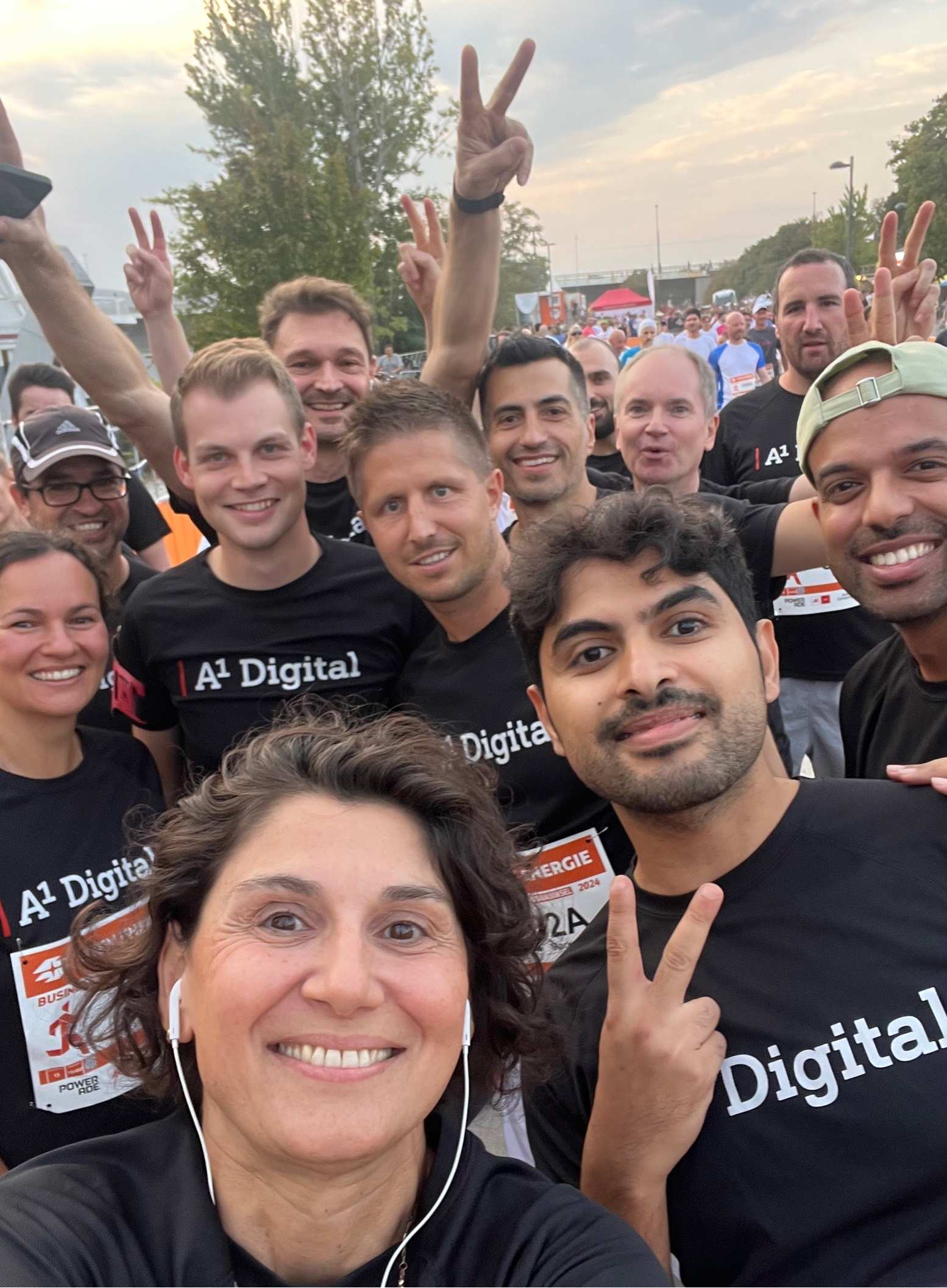 A1 Digital Mitarbeiter*innen beim Vienna Business Run 2024. (Foto: Eveline Hager)