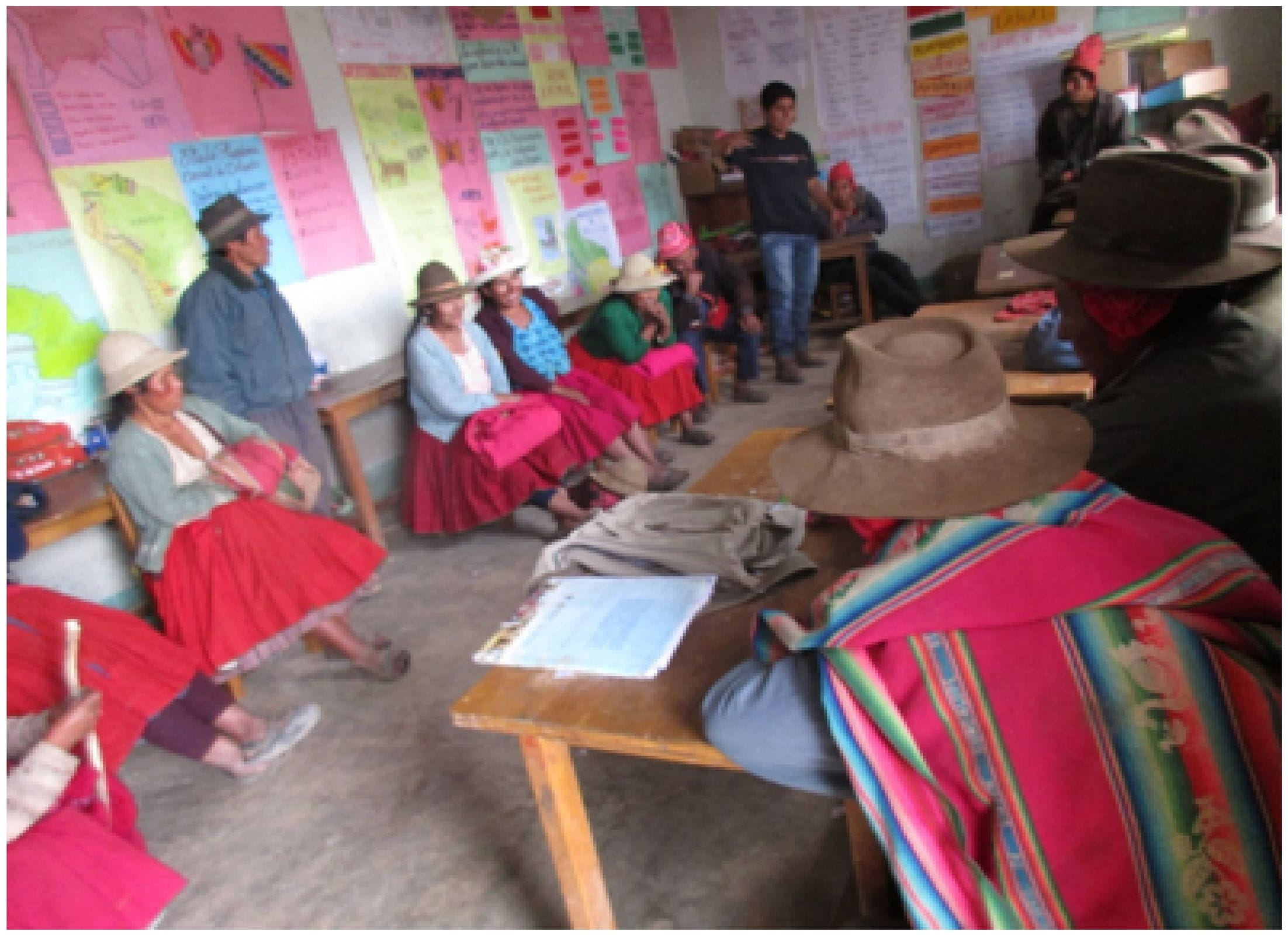 Eltern bei einem Workshop in einer bolivianischen Schule. (Quelle: Lisa Carl)